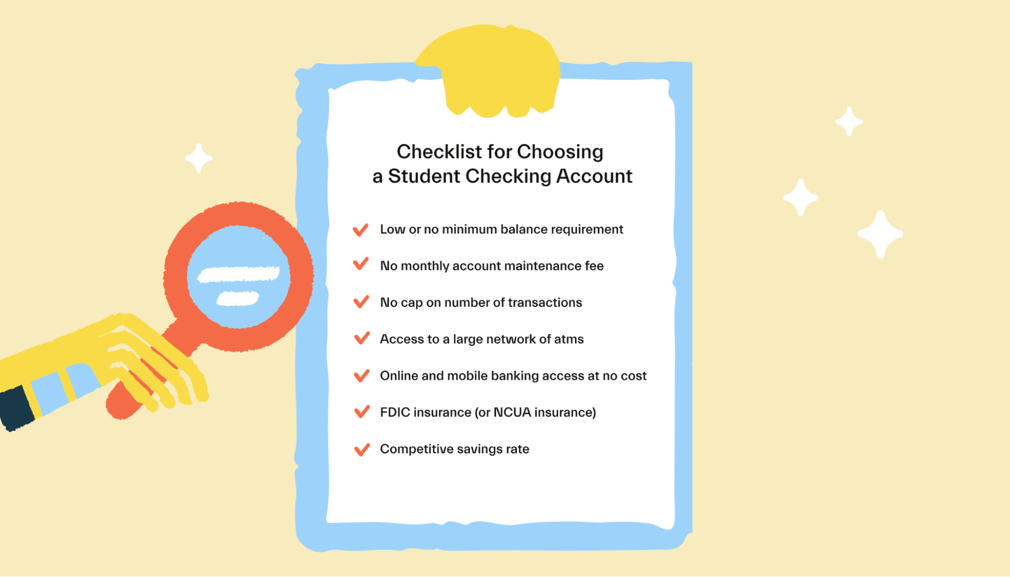 Checklist for Choosing Student Checking Account