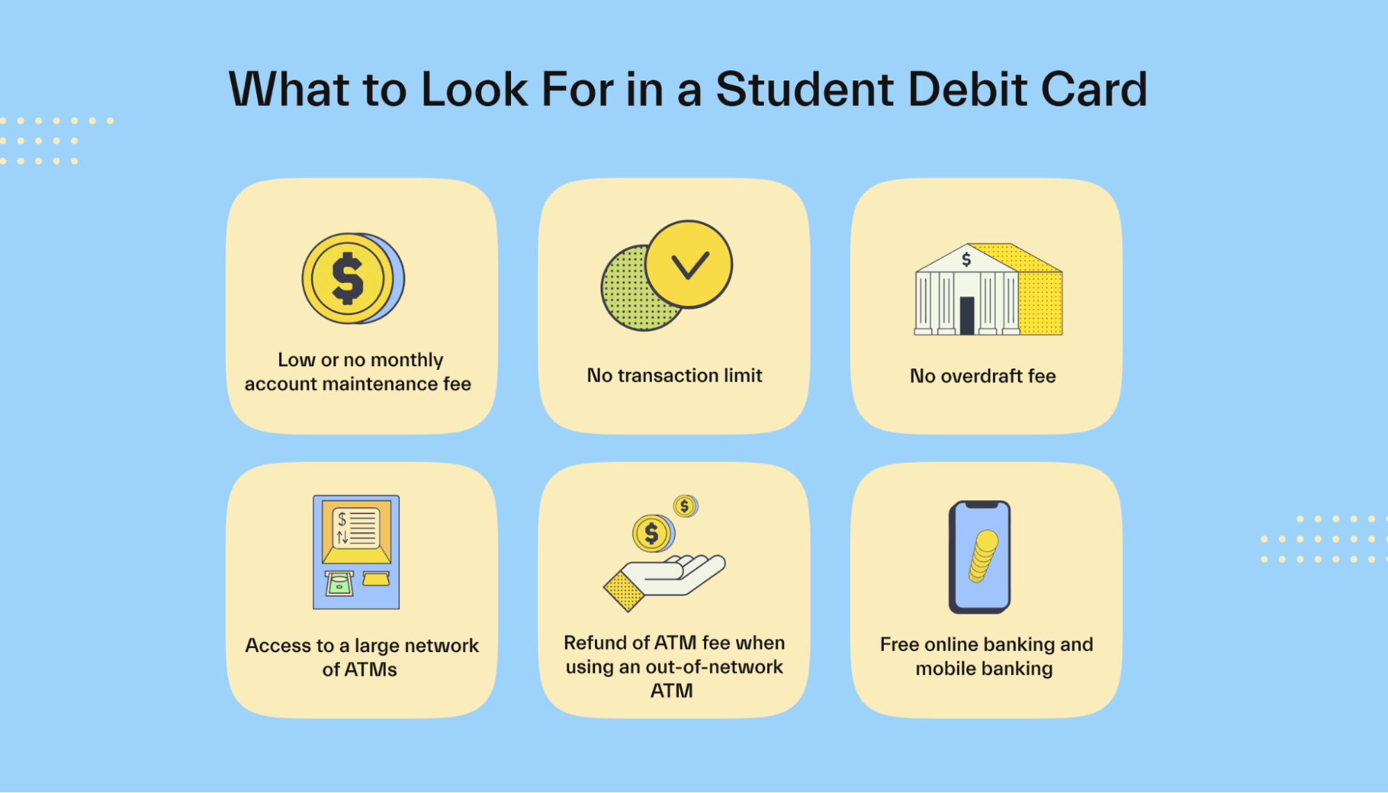 What to Look For in a Student Debit Card