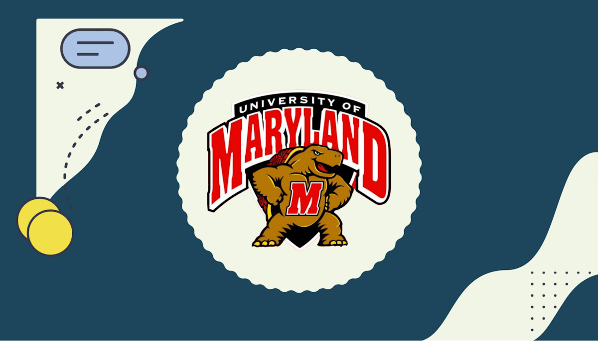The logo of the University of Maryland