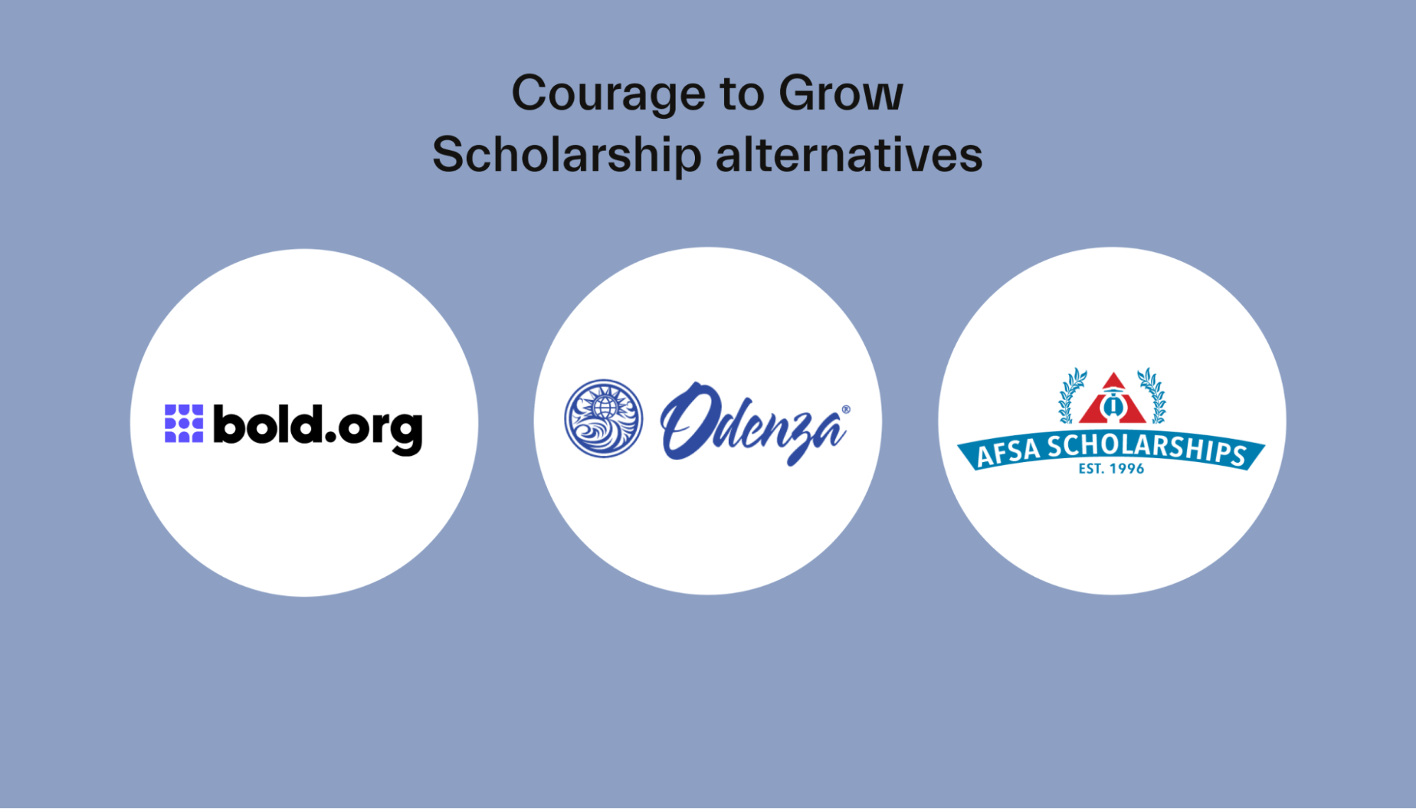Courage to Grow Scholarship alternatives
