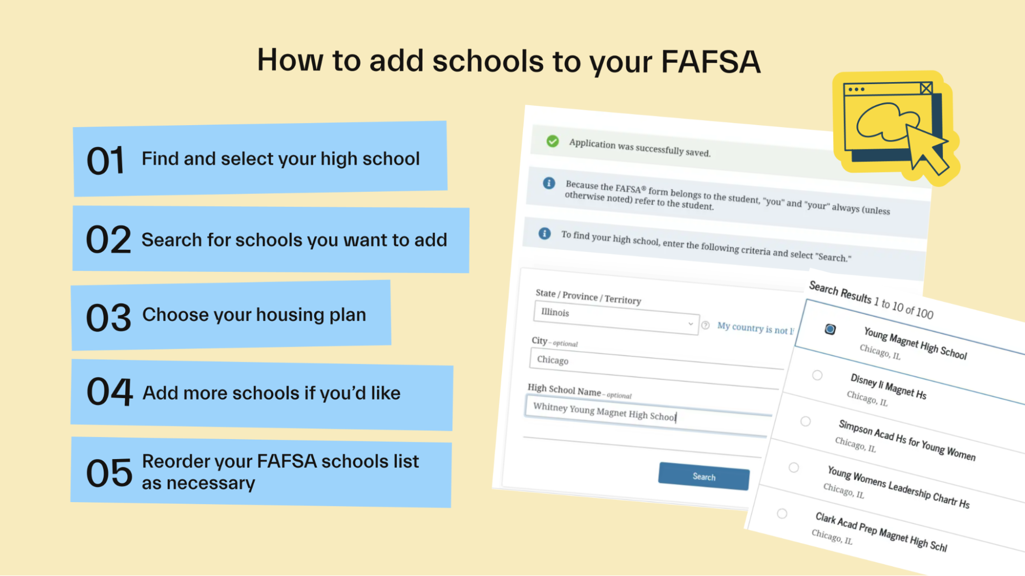 How to add schools to your FAFSA